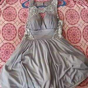 Grey prom dress